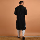 Pure Cotton Kurta For Men | Black