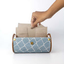 Clutches for Women | Round Clutch Bag | Re-Claimed Wood | Single Sleeve | Sky Blue