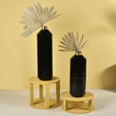 Iron Metal Vases | Black & Gold | Set of 2