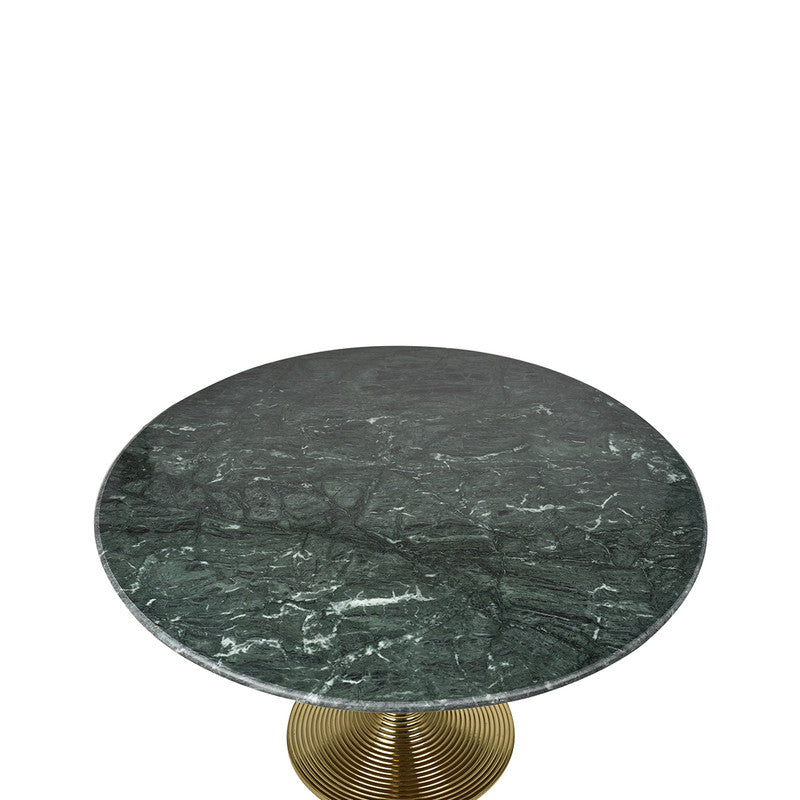 Aluminium & Marble Round Centre Table | Gold & Black