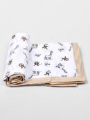 Organic Cotton Dohar Blanket for Kids | Jungle Safari Print