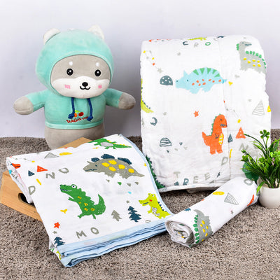 Gift for Newborn Baby | Baby Dohar Blanket | AC Quilt | Muslin Swaddle | Set of 3