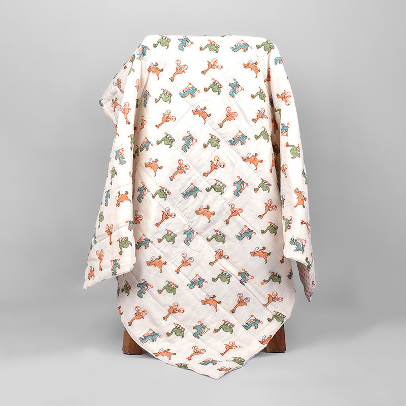 Organic Cotton Baby Cozy Blanket | Dinosaur Print