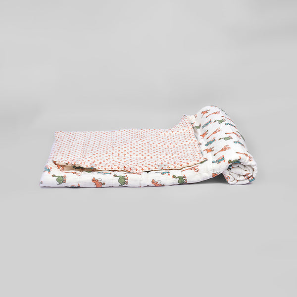 Organic Cotton Baby Cozy Blanket | Dinosaur Print