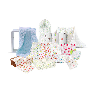 Baby Gifts | Organic Cotton Muslin Gift Hamper | Pack of 23