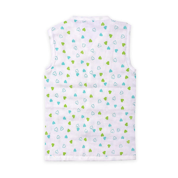 Organic Cotton Baby Jabla & Nappy Set | Heart Print