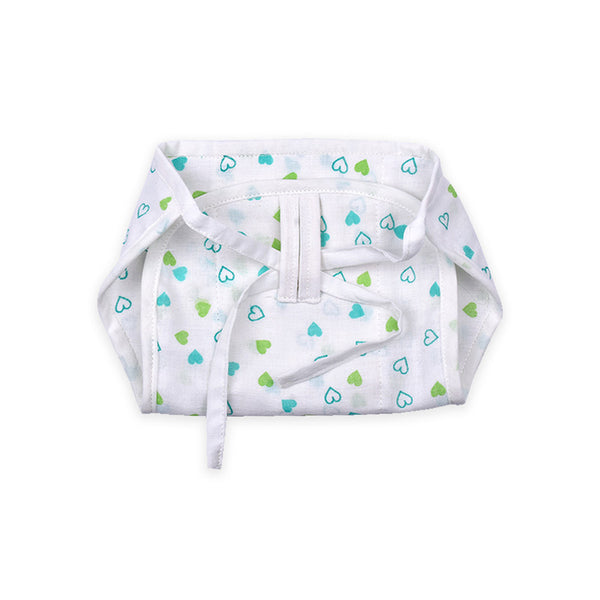 Organic Cotton Baby Jabla & Nappy Set | Heart Print