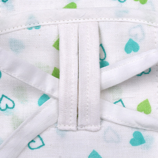 Organic Cotton Baby Jabla & Nappy Set | Heart Print