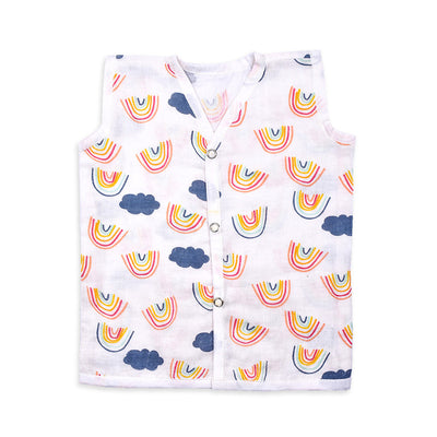 Organic Cotton Baby Jabla & Nappy Set | Rainbow Print