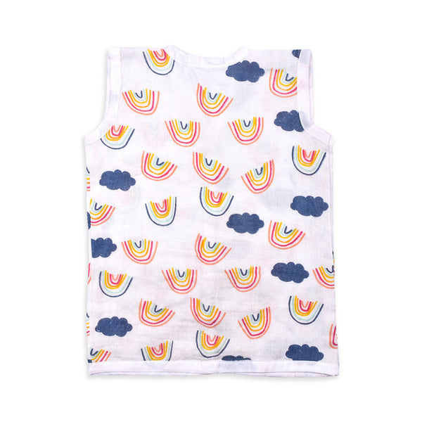 Organic Cotton Baby Jabla & Nappy Set | Rainbow Print