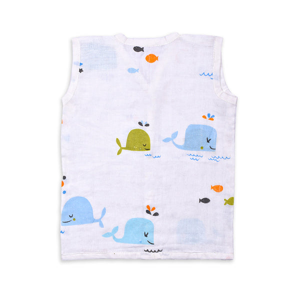 Organic Cotton Baby Jabla & Nappy Set | Whale Print