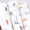 Organic Cotton Baby Swaddle | White | 100 x 100 cm | Pack of 3.