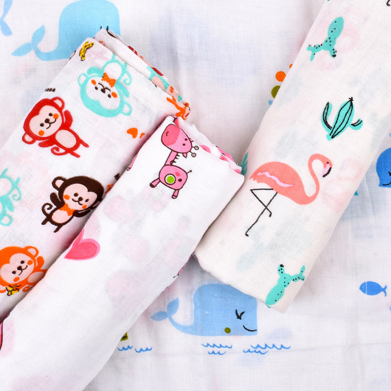 Organic Cotton Baby Swaddle | White | 100 x 100 cm | Pack of 4