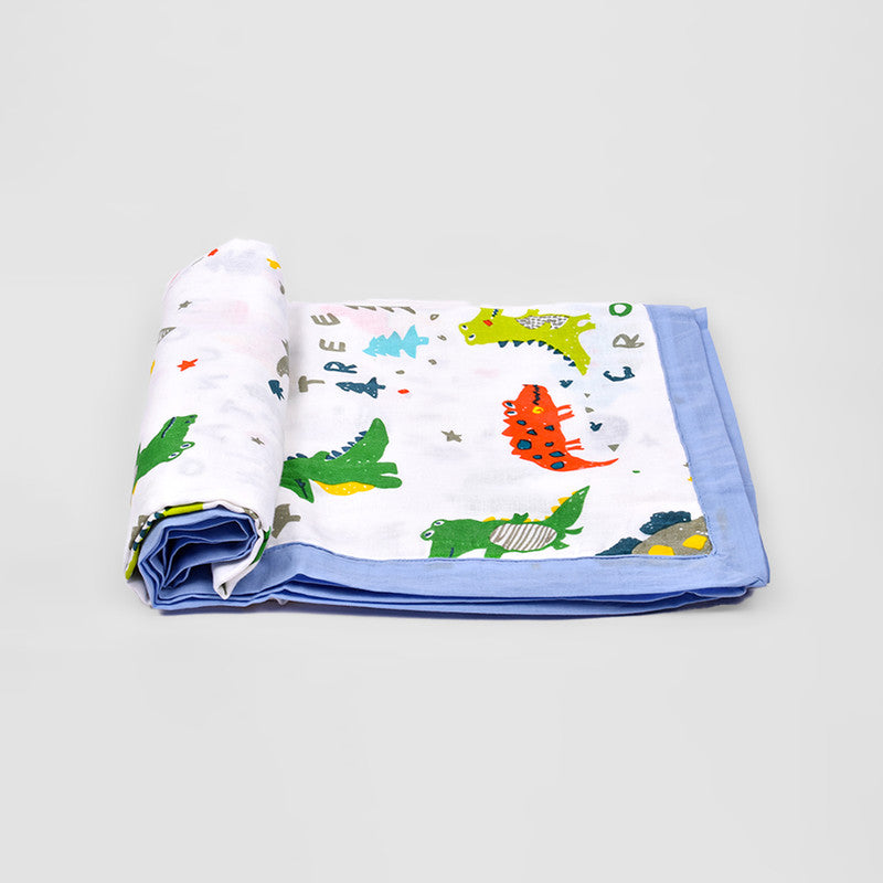 Organic Cotton Dohar for Baby | Dinasaur Print