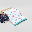 Organic Cotton Muslin Baby Dohar | Flamingo Print.