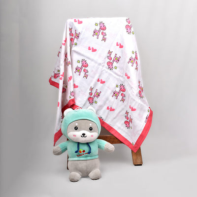 Organic Cotton Dohar for Baby | Muslin AC Quilt/Blanket | Giraffe Print