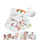 Organic Cotton Wash Clothes For Baby | White | Printed | Pack of 3 | 30 x 30 cm