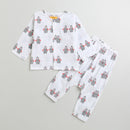 Cotton Baby Top and Pajama Set | White