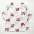 Cotton Night Suit for Kids | Cement Mixer Print | White