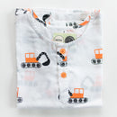 Cotton Night Suit for Kids | Bulldozer Print