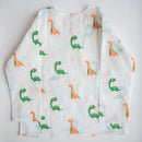 Cotton Night Suit for Kids | Dino Friends Print | White.