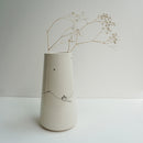 Ceramic Vase | Hills Flower | Ivory White | 7.5 inches