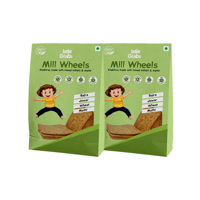 Healthy Snacks for Kids | Jowar Bajra Khakhra | 100 g | Set of 2