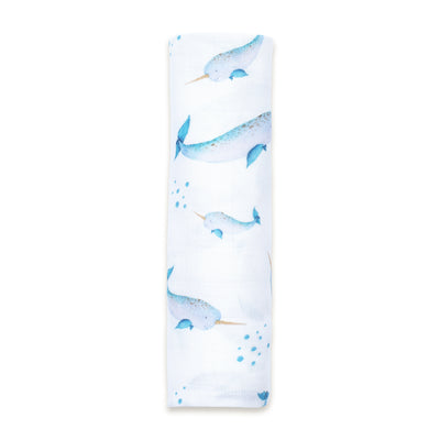 Bamboo Muslin Baby Swaddle | Blue | 105 x 105 cm | Set of 2