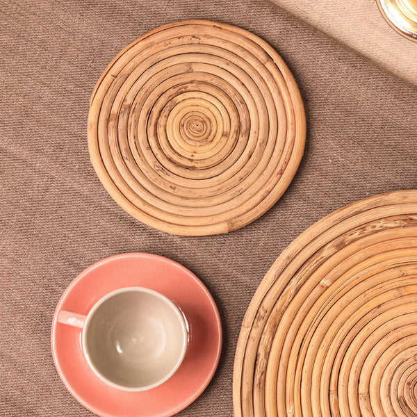 Cane Round Table Mat | Set of 4