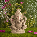 Lord Ganesh Idol | Eco Friendly Ganpati Idol | Clay | Brown | 12 inches