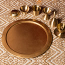 Brass Pooja Thali Set | Set of 7 | Antique Gold