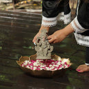 Clay Ganesh Idol | Eco Friendly Ganpati Idol | Brown | 8 inches