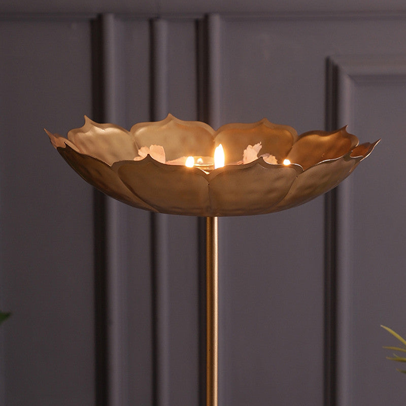 Festive Gifts | Brass Urli | Lotus Design | Gold | Set of 3
