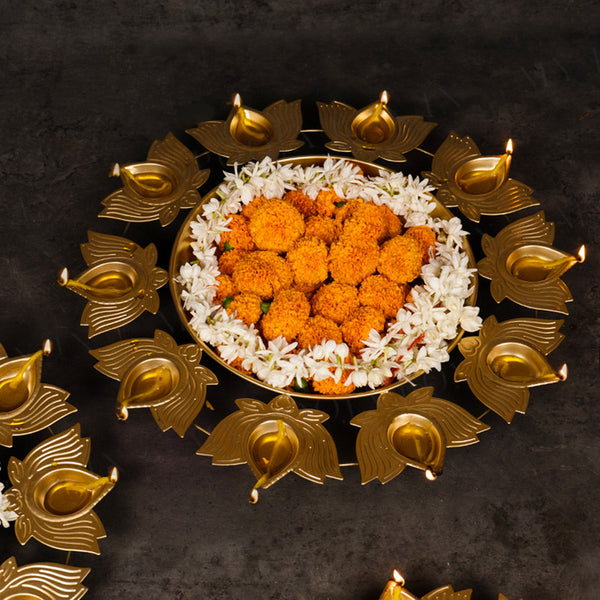 Lotus Diyas | Gold