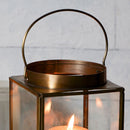 Iron & Glass Lantern Lamp | Gold | 15 cm