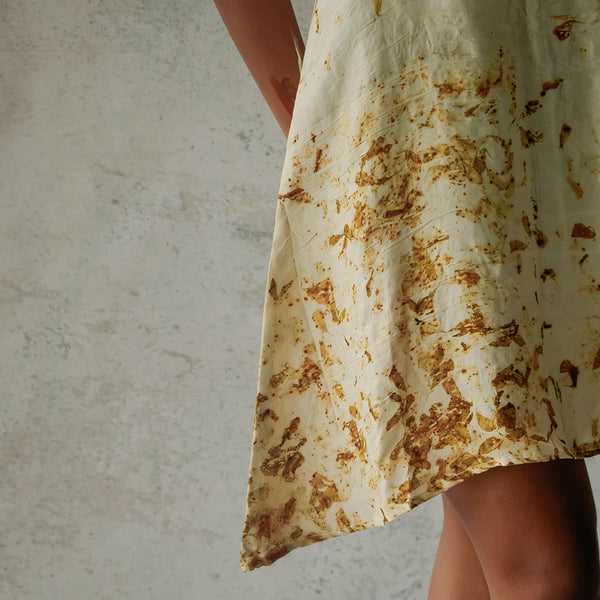 Mulberry Silk Printed Dress | Yellow