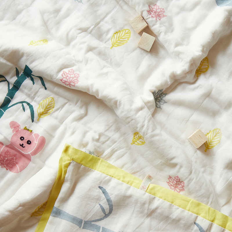 Mul Cotton Cozy Baby Quilt | Yellow