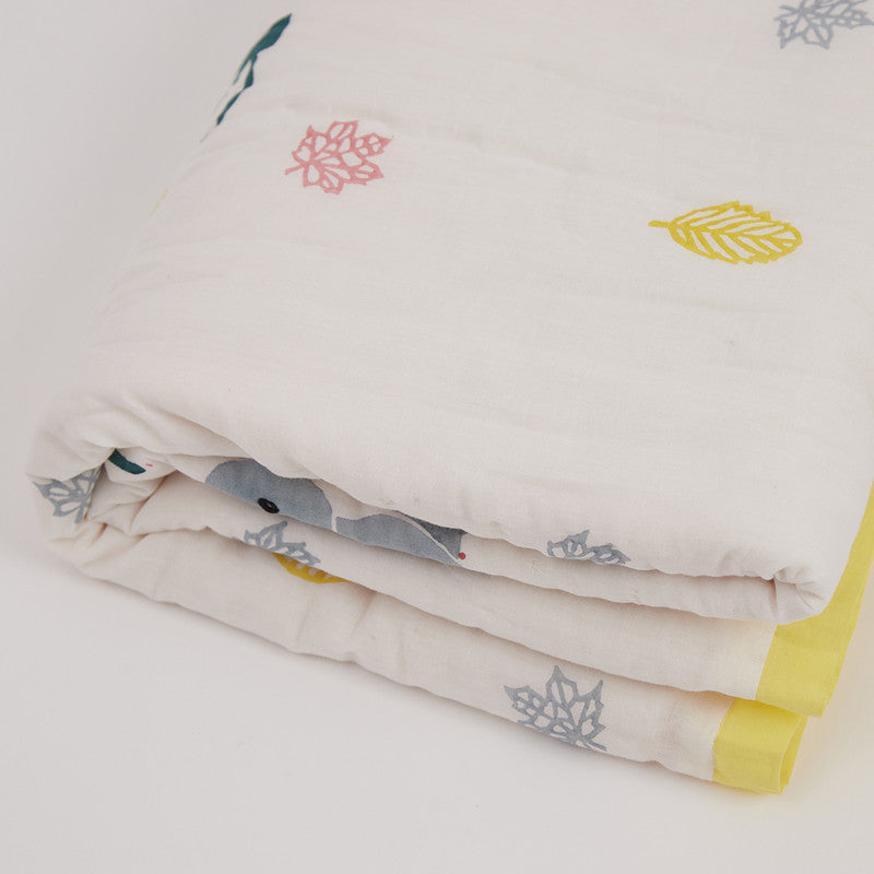 Mul Cotton Cozy Baby Quilt | Yellow