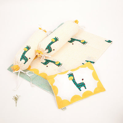 Cotton Baby Bedding Set | Printed | Teal