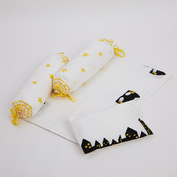 Cotton Baby Bedding Set | Printed | Black