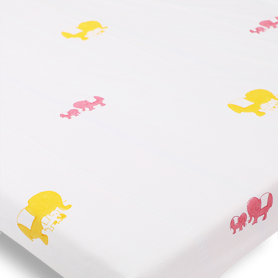 Cotton Baby Bedding Set | Printed | Pink