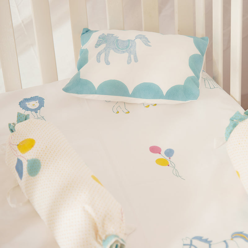 Cotton Baby Bedding Set | Printed | Teal