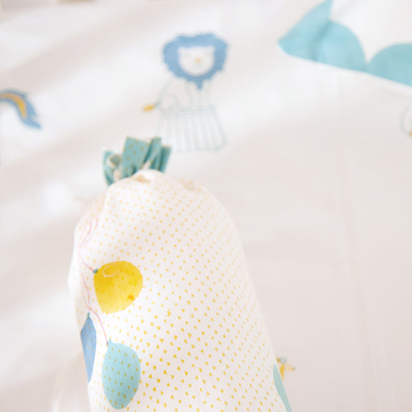 Cotton Baby Bedding Set | Printed | Teal