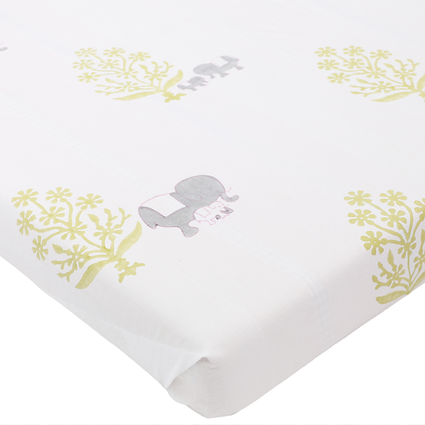 Cotton Baby Cot Sheet | Grey