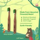 Neem Toothbrush for Kids | Gum Sensitive Soft Bristles | Hefty Handle | Set of 2