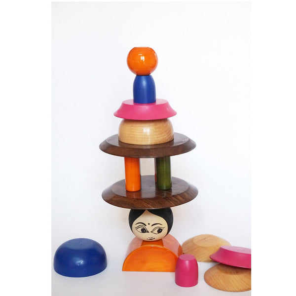 Wooden Toys for Kids | Stacking Toy | Brown