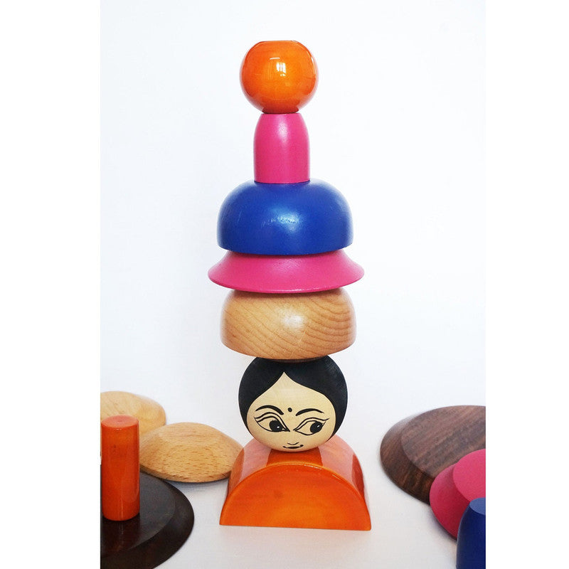 Wooden Toys for Kids | Stacking Toy | Brown