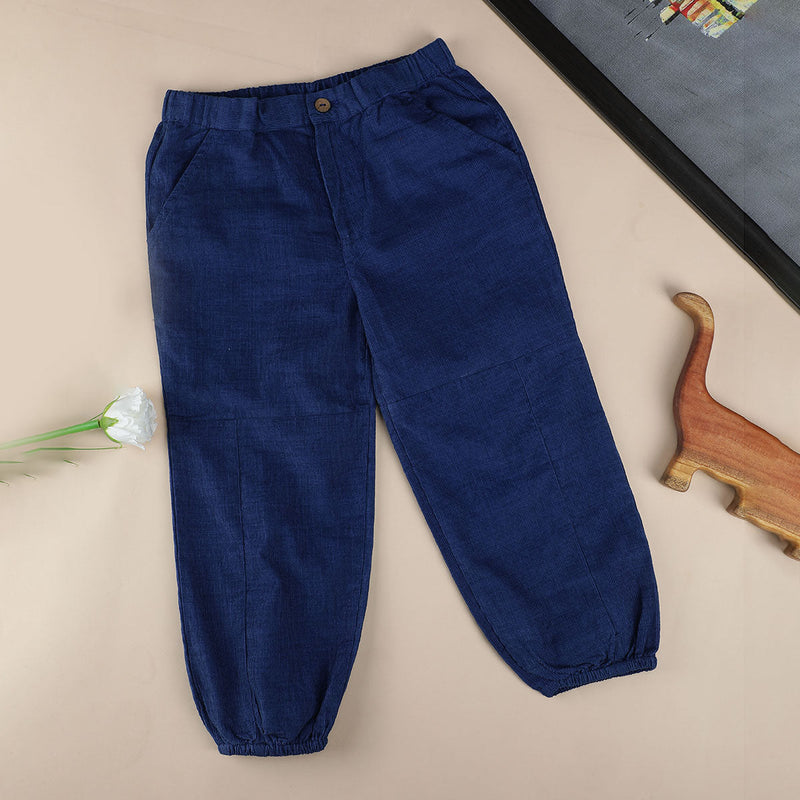 Corduroy Pants for Kids | Jogger Pants | Blue