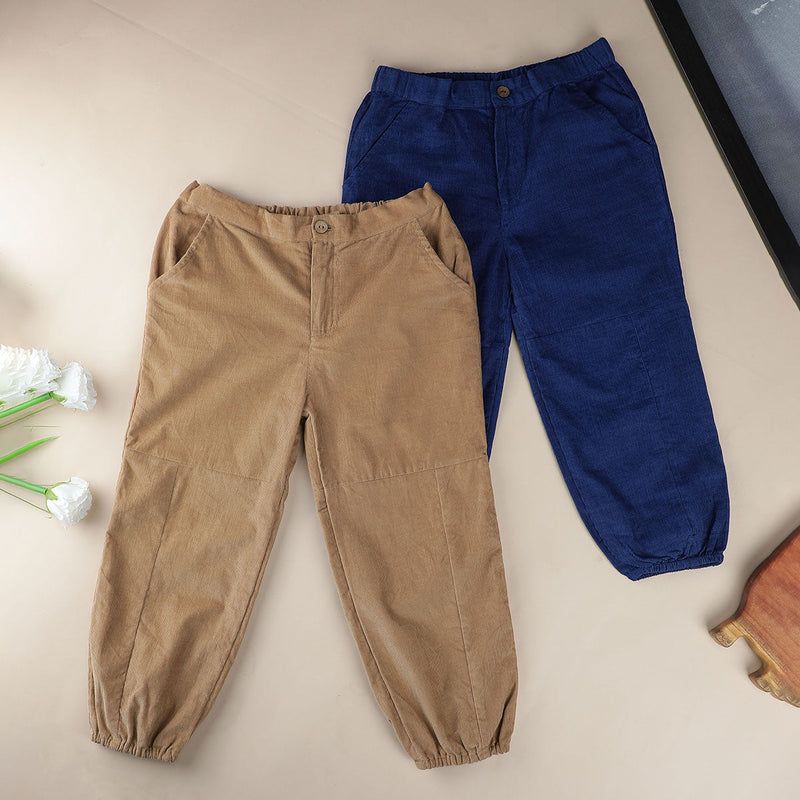 Corduroy Pants for Kids | Jogger Pants | Blue