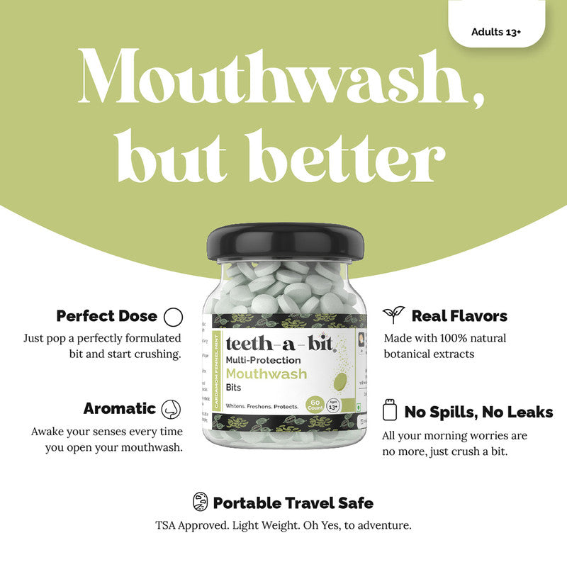 Mint Mouthwash Tablets | Cardamom Fennel | 60 Tabs